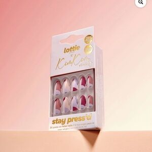 Lottie x Kim Kim Nails, Press On False Nails, Almond shape, Color Block Party